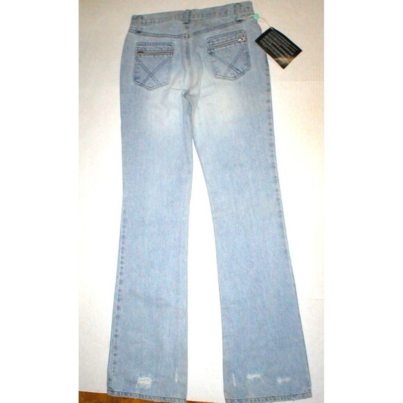 New Womens NWT Designer See by Chloe Jeans 29 Flare Jeans Paris Destroyed Light - Picture 8 of 9